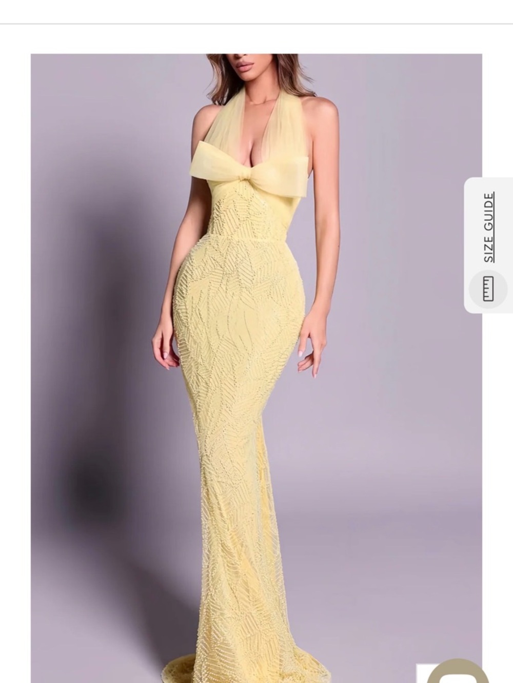 Antonia Yellow Halterneck Dress